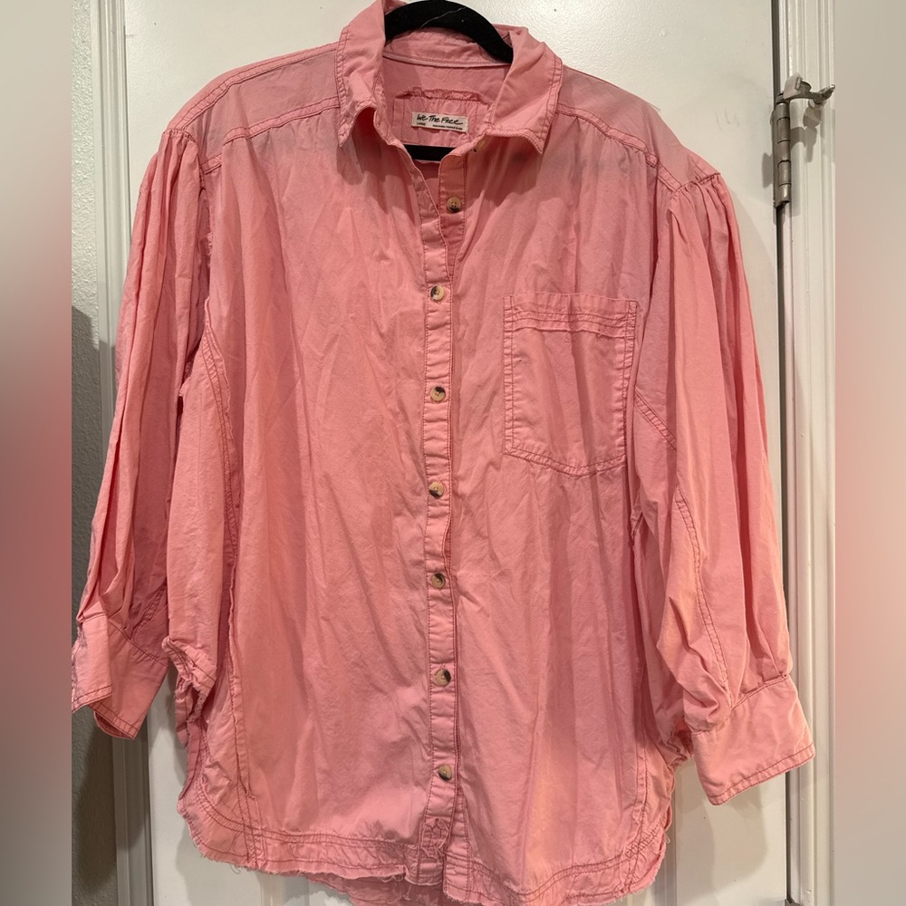 We The Free Dusty Pink Button-Up Shirt